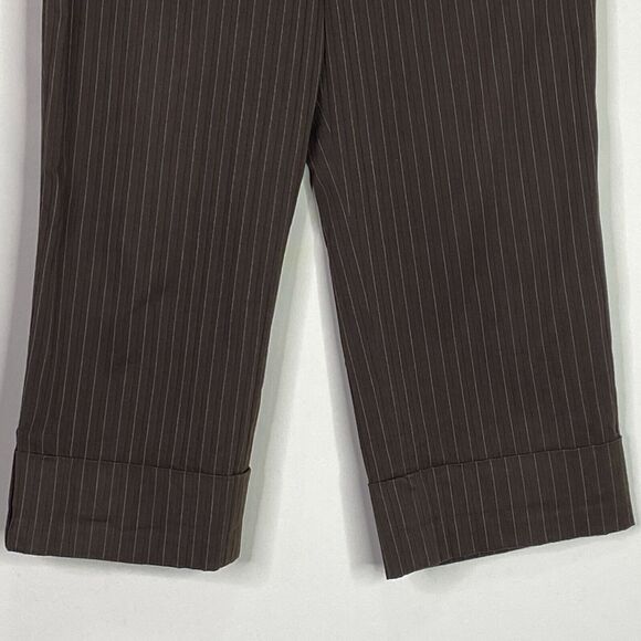 LOFT Ann Striped Crop Pant Women's Size 14 - Picture 5 of 7